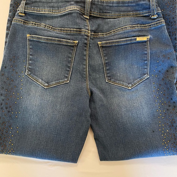 Chico’s so slimming ankle jeans size (00/2-XXS)Rainier Indigo w/sparkling jewel - Picture 7 of 11